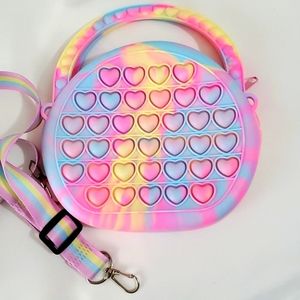 Pop-anti-stress silicone bubble bag crossbody bag for girl